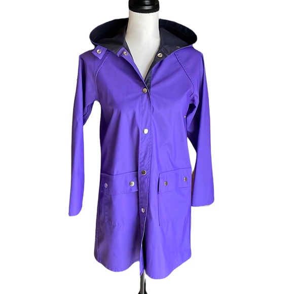 Vibrant Purple Acadia Raincoat M - Picture 3 of 15